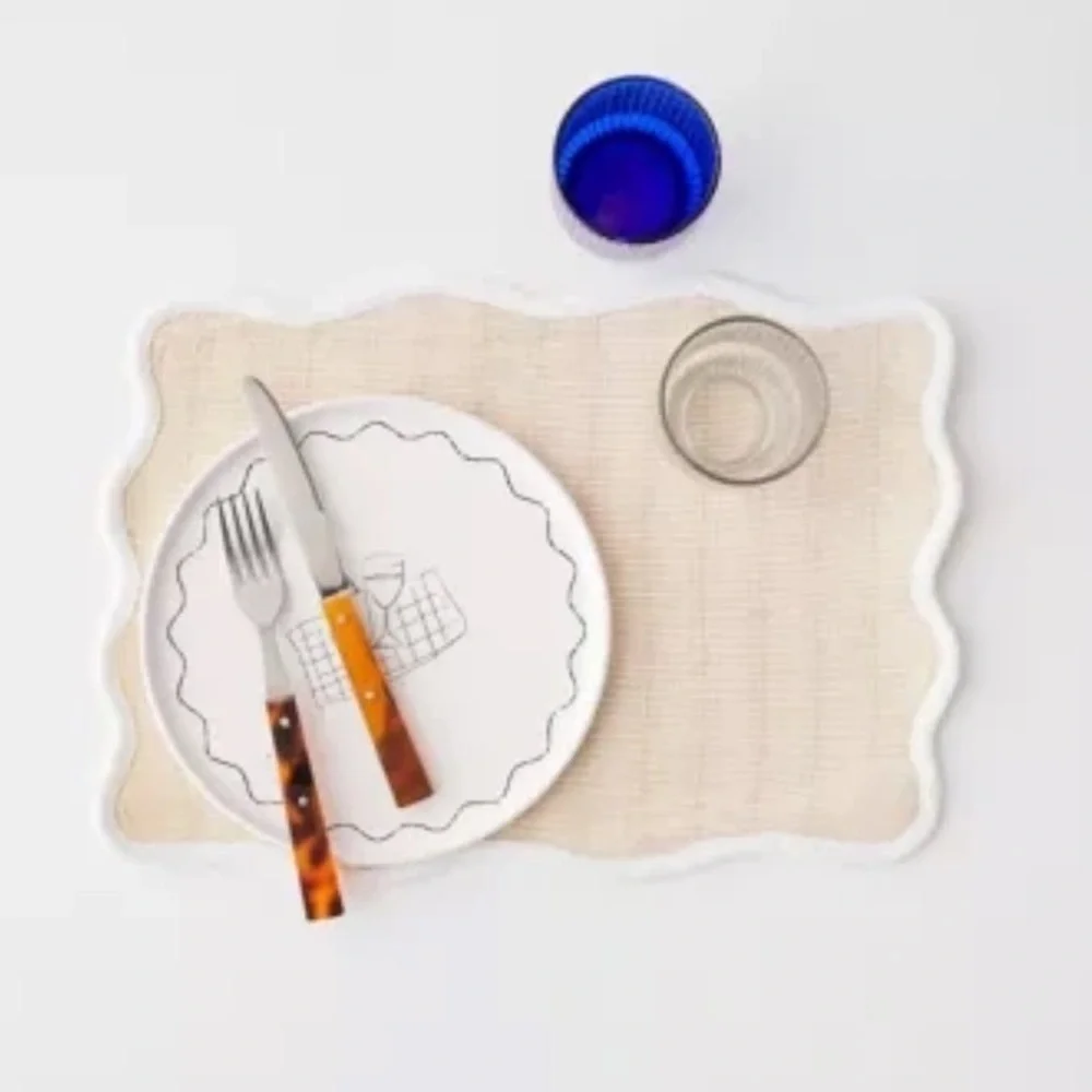 NWT Urban Outfitters Jolie Wave Placemat Set, Set of 2